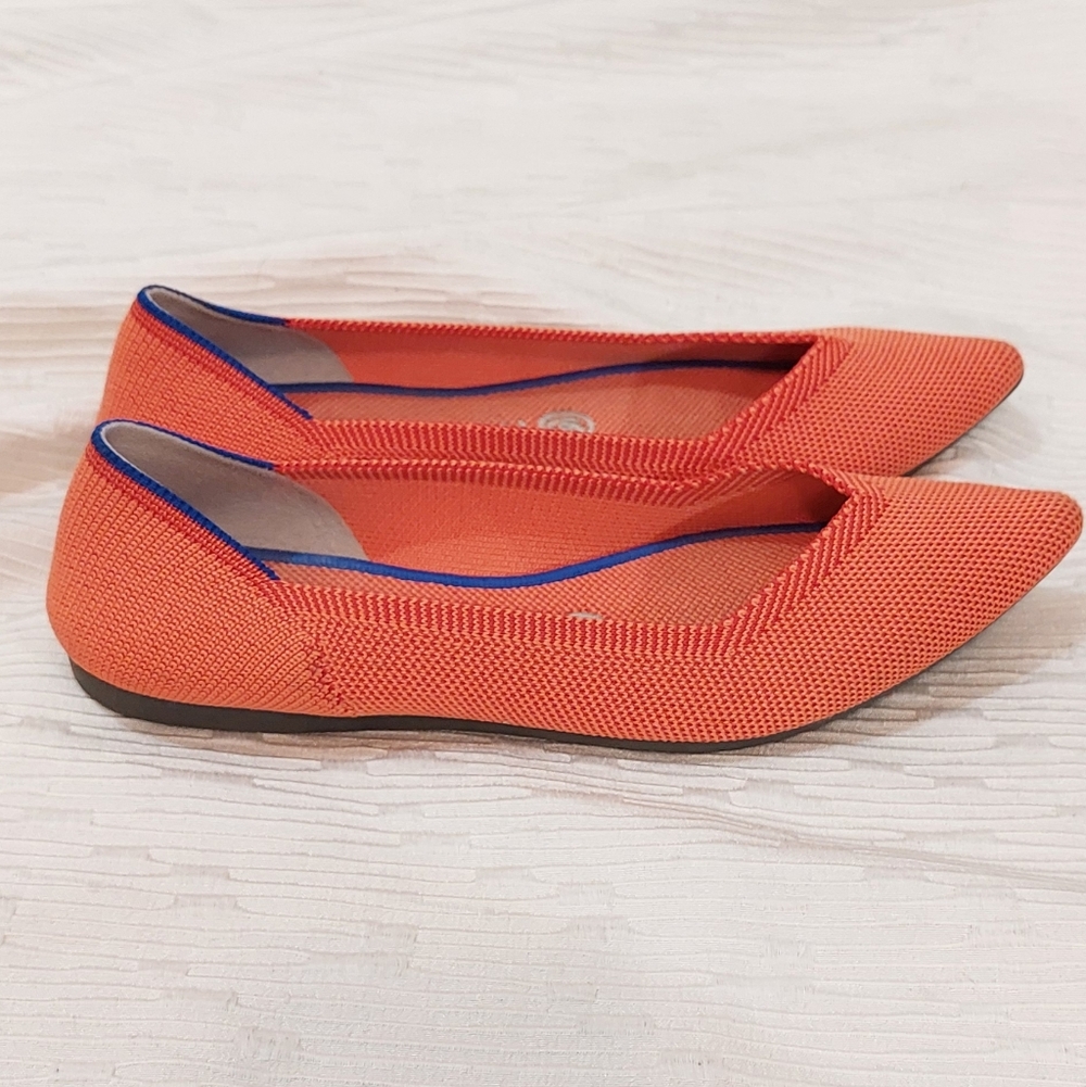 Orange Rothy's Pointed Toe Flats Size 7 - Picture 7 of 13